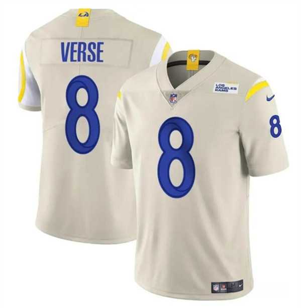 Men & Women & Youth Los Angeles Rams #8 Jared Verse Bone 2024 Draft Vapor Untouchable Stitched Jersey